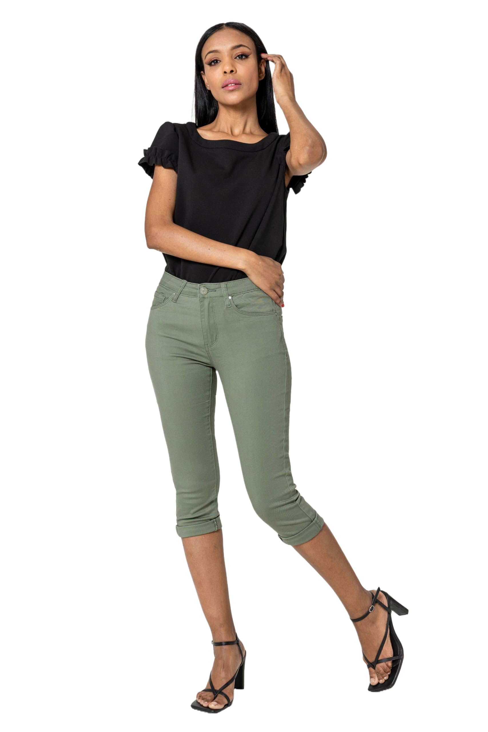 Nina Carter P230 - Pantalones vaqueros para mujer, corte ajustado, cintura alta, pantalones vaqueros de verano