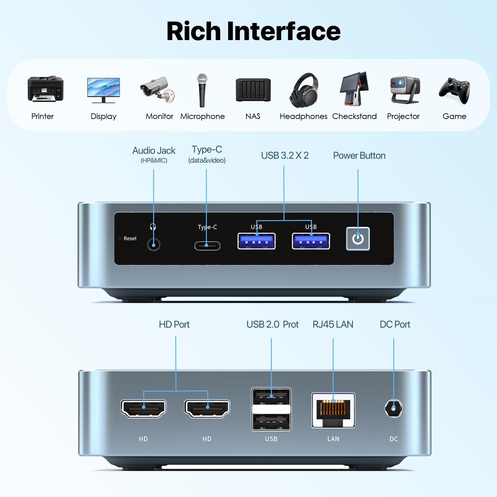 Mini PC PELADN Intel Twin Lake N150 (N100 atualizado), DDR4 de 8 Mini PC PELADN Intel Twin Lake N150 (N100 atualizado), DDR4 de 8