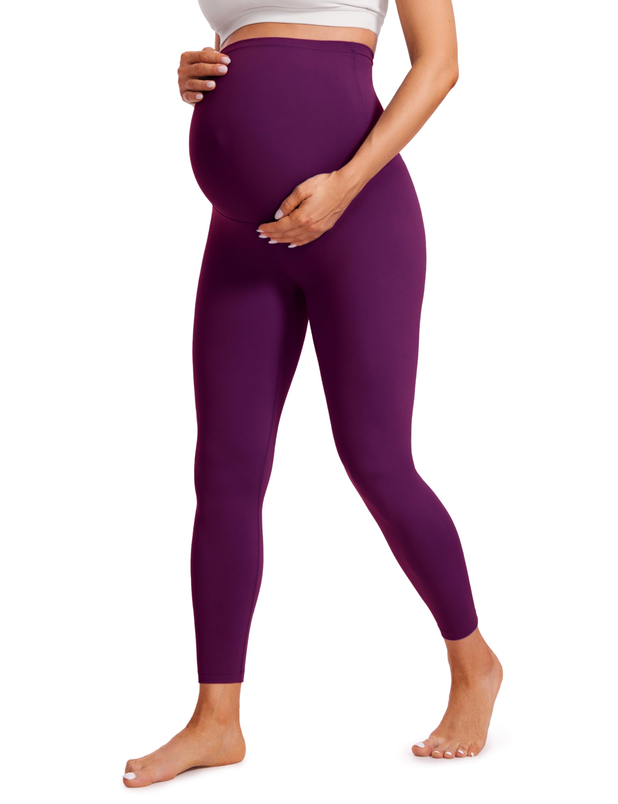 CRZ YOGA Women's Butterluxe 25" Maternity Leggings - Over Bump Workout Leggings Pregnancy Soft Belly Support Yoga Pants — view 10