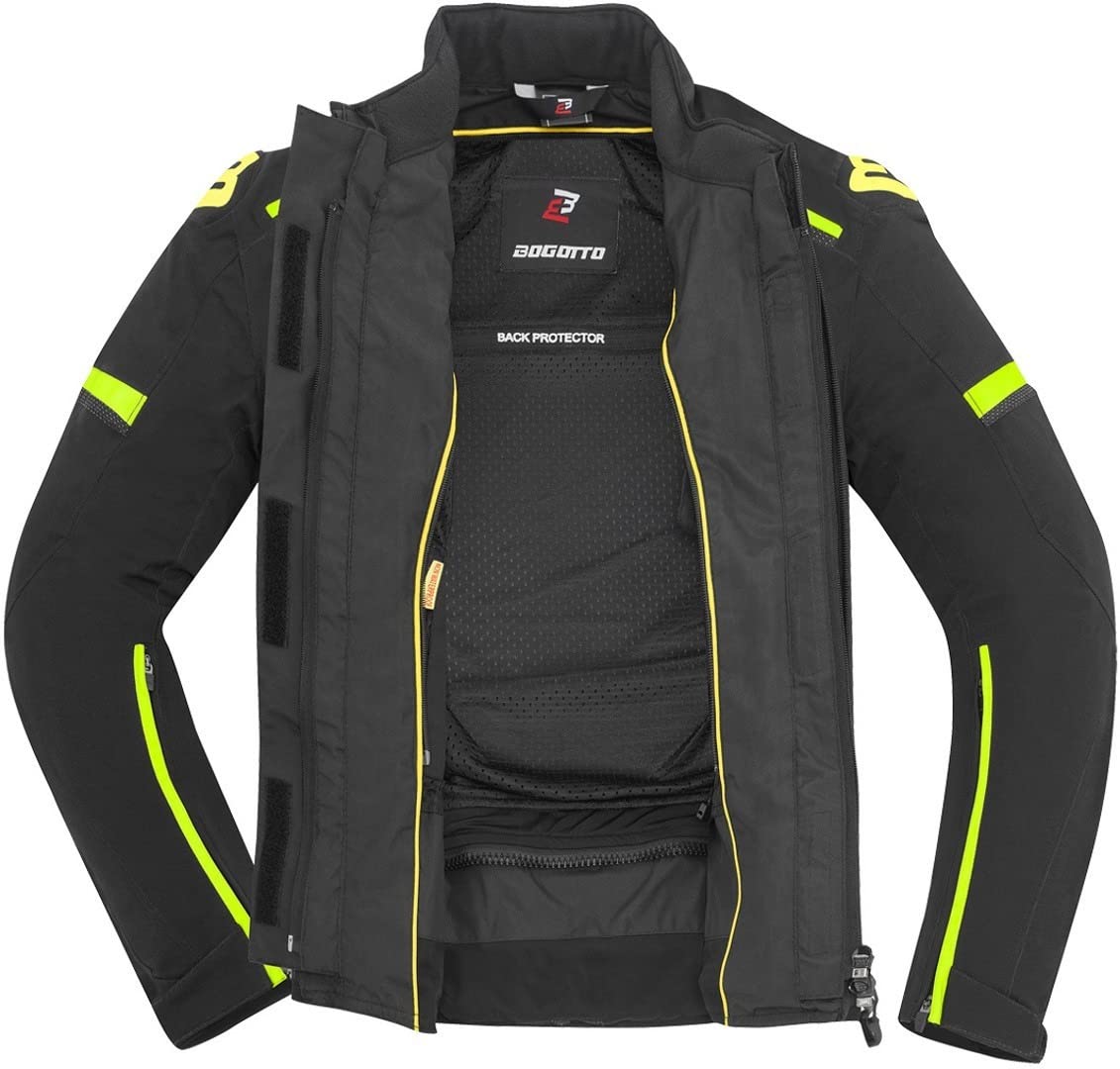 Bogotto Sparrow Wodoodporna kurtka tekstylna motocyklowa, czarny/zielony, L