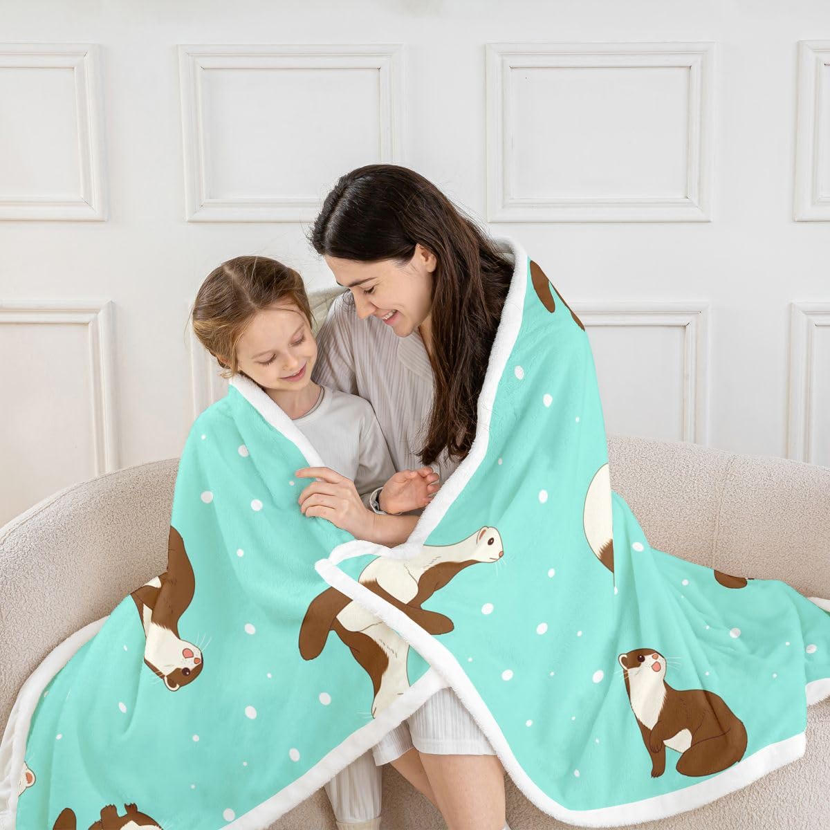 Homewish Couverture Canapé 150x200cm Belette de Dessin Animé
