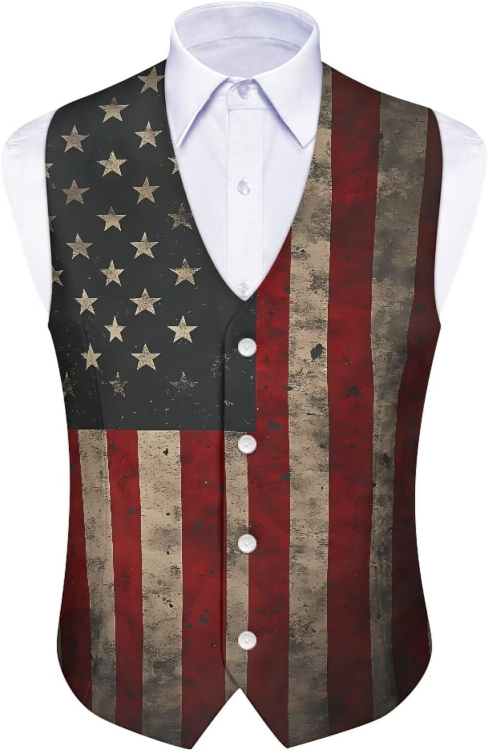 TOADDITDO V- Neck Suit Vest for Men Business Formal Dress Waistcoat Button Down Vests for Tuxedo