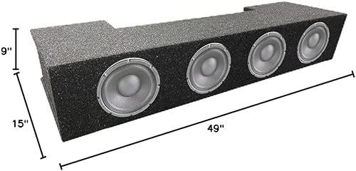 Miniatura 7 de Atrend Accu-Tuned - Caja de subwoofer sellada de 8 pulgadas - 2019 y UP Ram Crew Cab, acabado de alfombra premium, acústica de precisión para una