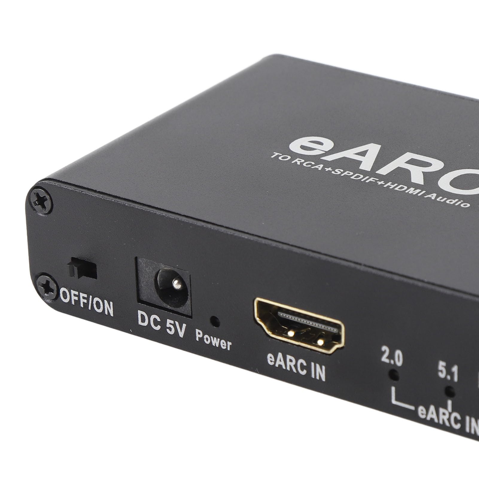 Tangxi Extractor de Audio EARC, 24 bit de 192 KHz HDMI a Convertidor de Audio Analógico 3.5 Mm L/R Estéreo, HDMI EARC/ARC Al Adaptador de Audio óptico, para Amplificador de