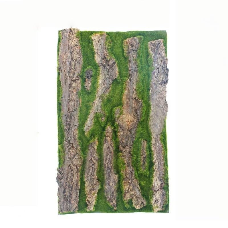 Wuyue Hua Artificial Pine Bark Moss Background Board, 30×50cm, Natural Landscape Decor Panel, 2 Pieces