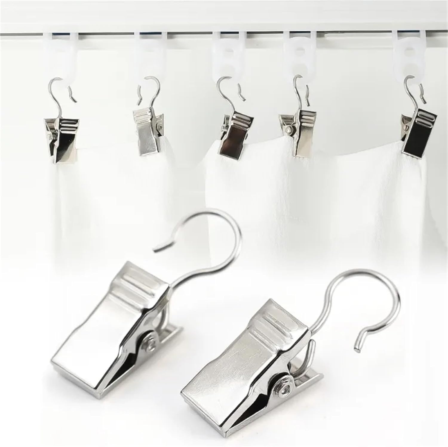 Curtain rings, Curtain Rings 300Pcs Metal Curtain Clips for Photos and Decoration