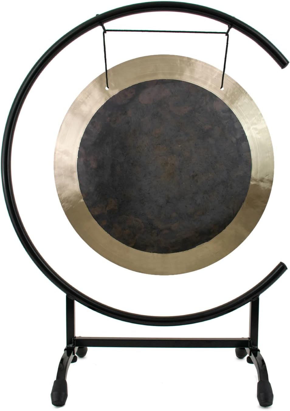 16" Chinese Gongs on High C Stand - Includes Gong, Mallet & Gong Stand/Easy to Assemble Metal Stand/Great for Small Spaces