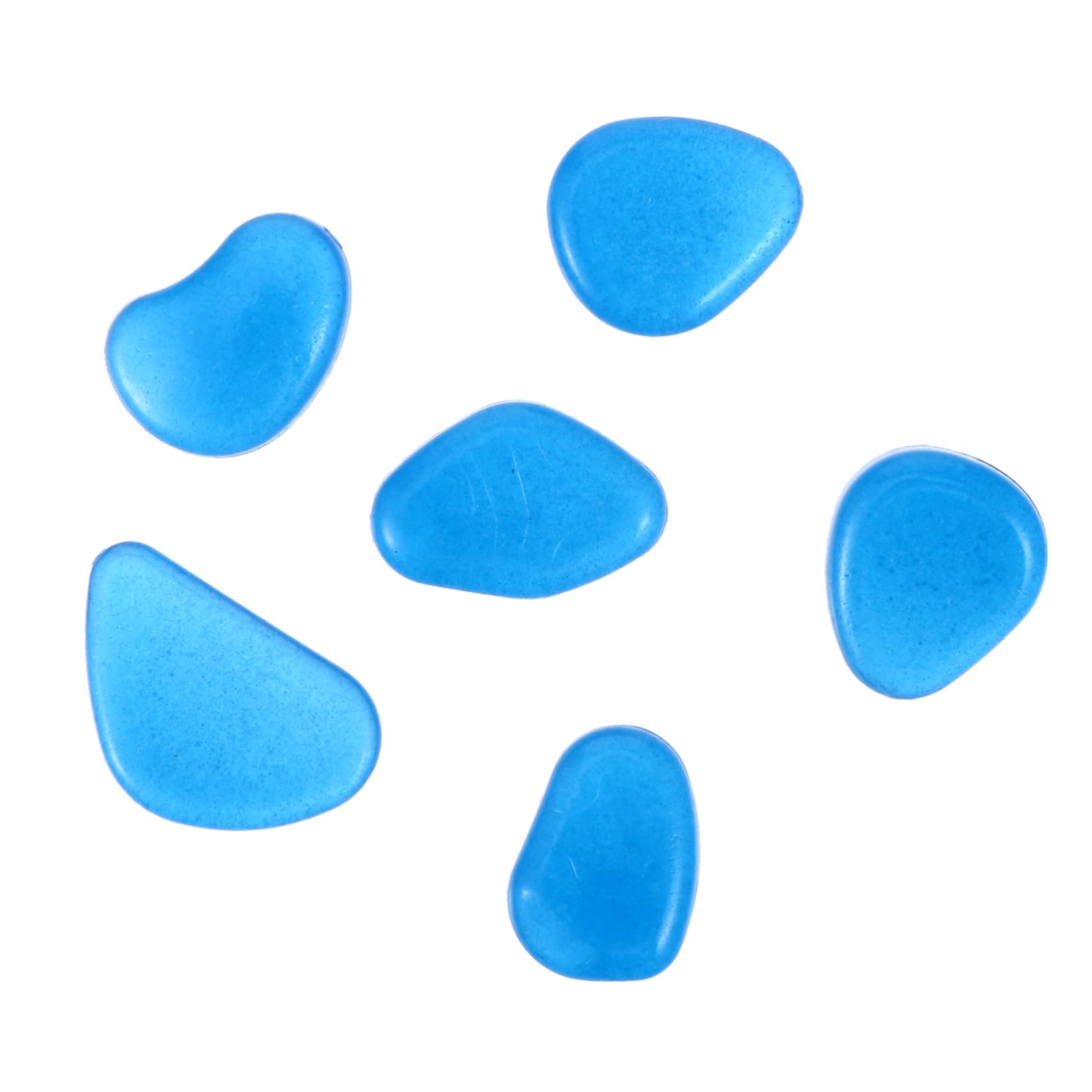 Sosoport 100pcs Pebble Luminous Stone Fish Tank Pebbles Resin Luminous Stones Glow in The Dark Artificial Rocks Decorative Stones Outdoor Flower Pots Fake Rock Glass Plant Polystyrene Resin