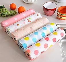 PSMS Anti Slip PVC Waterproof Place Mat for Kitchen Cupboard Liners, Refrigerator, Table, 30X300 cm, Multi Color