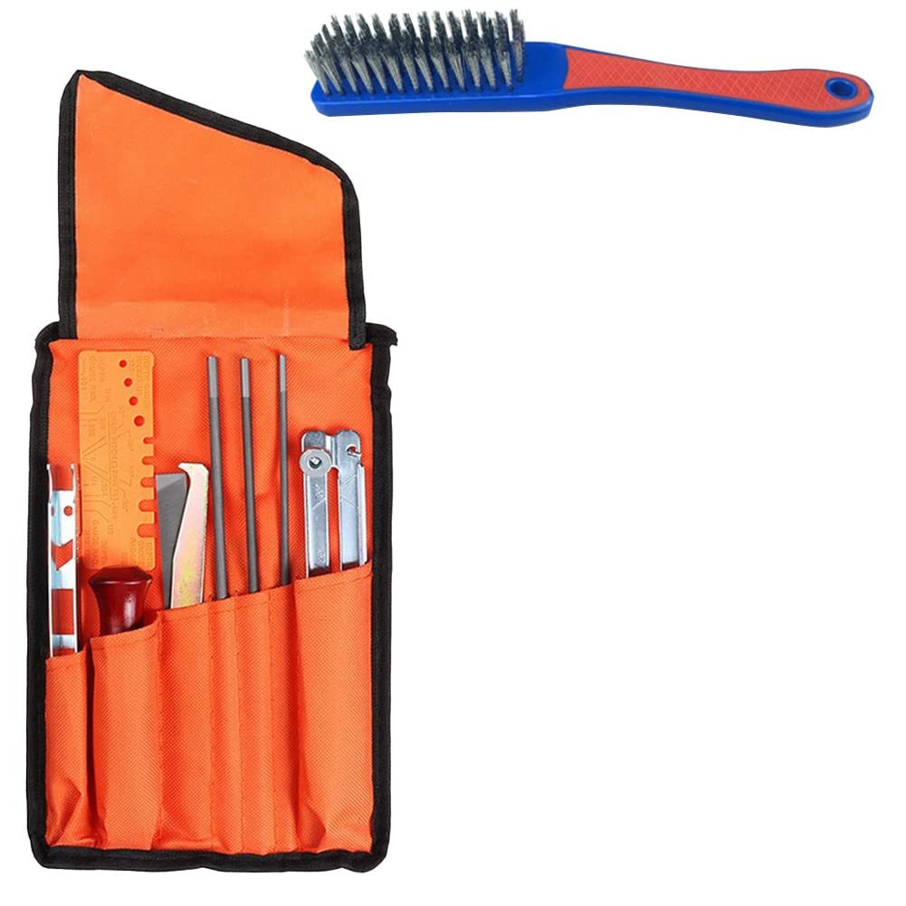 Kit de afilado de motosierra para solucionar cortes lentos con juego de limas de 10 piezas