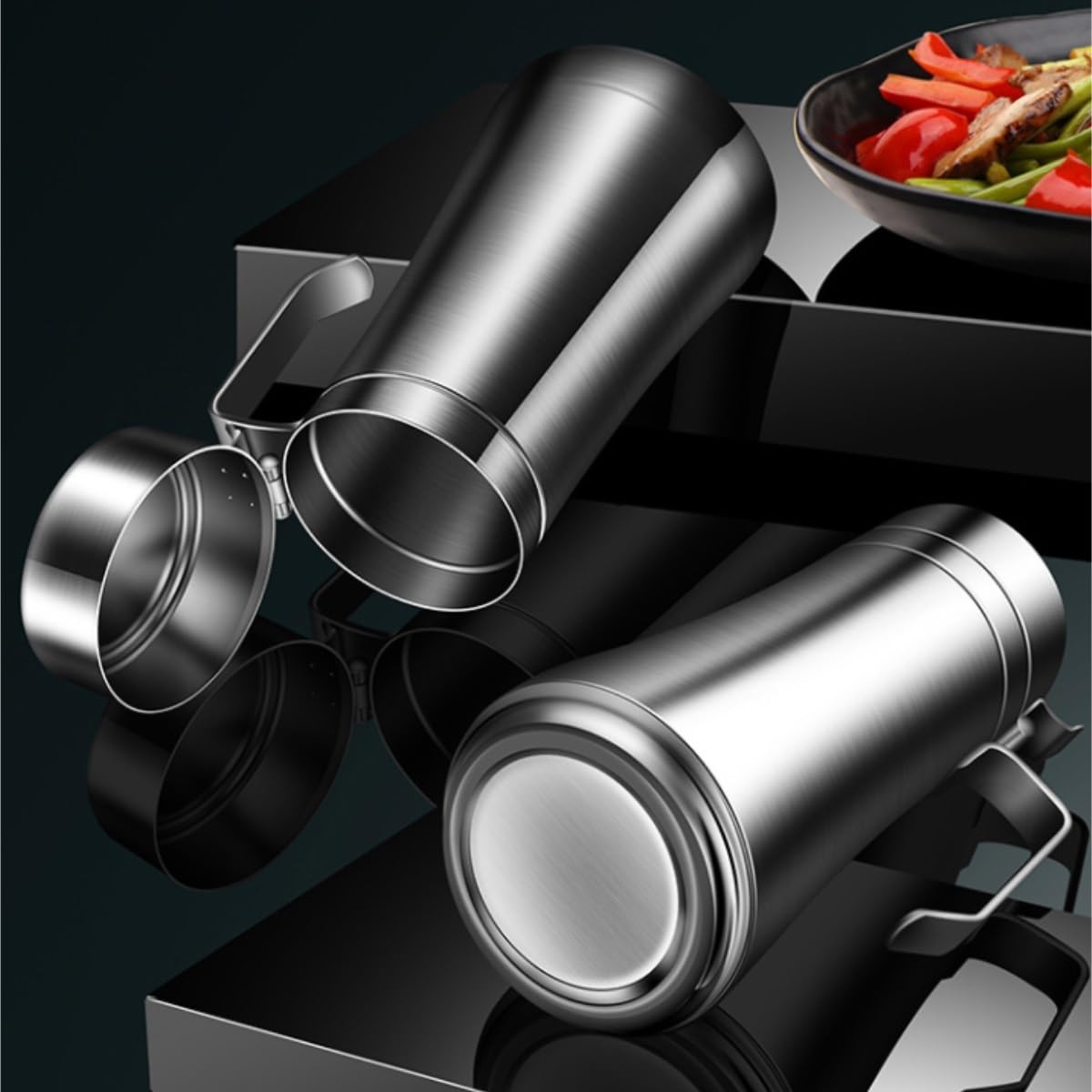 Dispenser per Salsa di Soia Bottiglia Di Condimento For Aceto E Salsa Di Soia Senza Olio For Uso Domestico, Set Da 2 Pezzi Contenitore Dell'olio