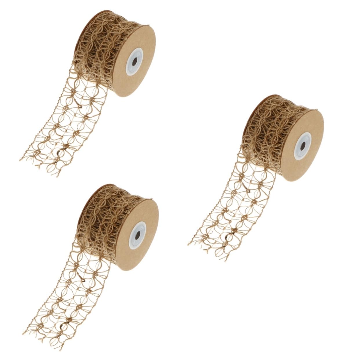 Angoily 3 Rolls Wrapping Rope Packing Belt Hollow Manual DIY Rope for Arts Craft Decoration Suitable for Wrapping Supplies and Hemp Wraps