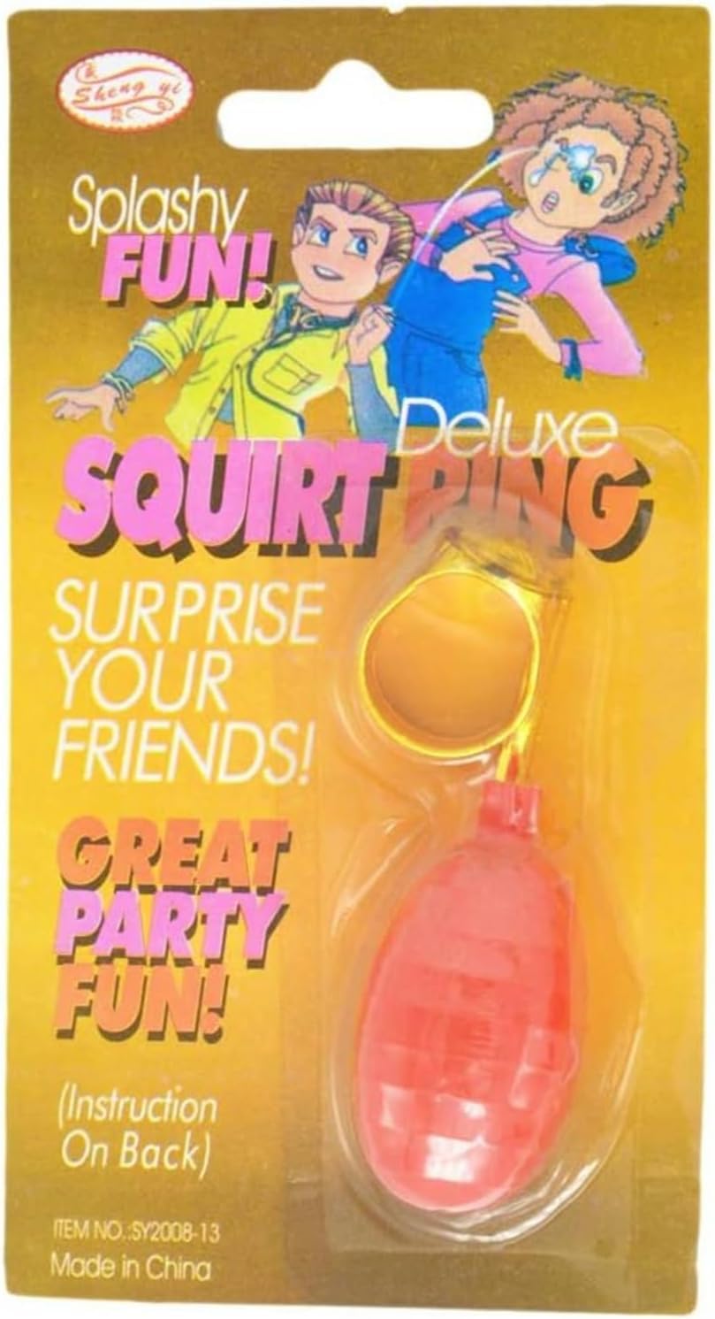 Wwyan 1Pc Funny Water Squirt Ring Tool Prank Jokes Gag Fool's Day Favor Gift Gags and Practical Joke Tools