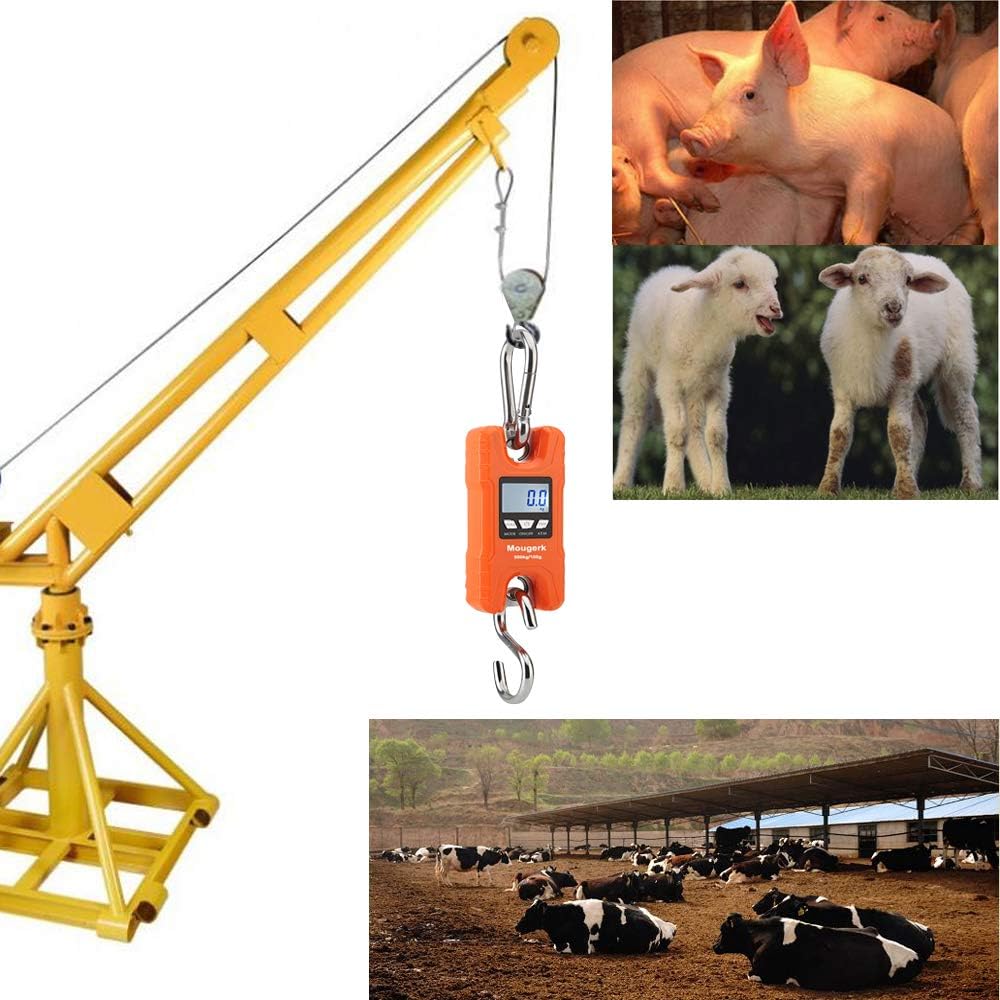 🛒 Flash Sale Mougerk 500 kg 1100 lb Portable Heavy Duty Digital Crane Scale Hanging Scales 2 AAA Batteries(Not Included) Black Friday - 80% OFF Mougerk 500 kg 1100 lb Portable Heavy Duty Digital Crane Scale Hanging Scales 2 AAA Batteries(Not Included)