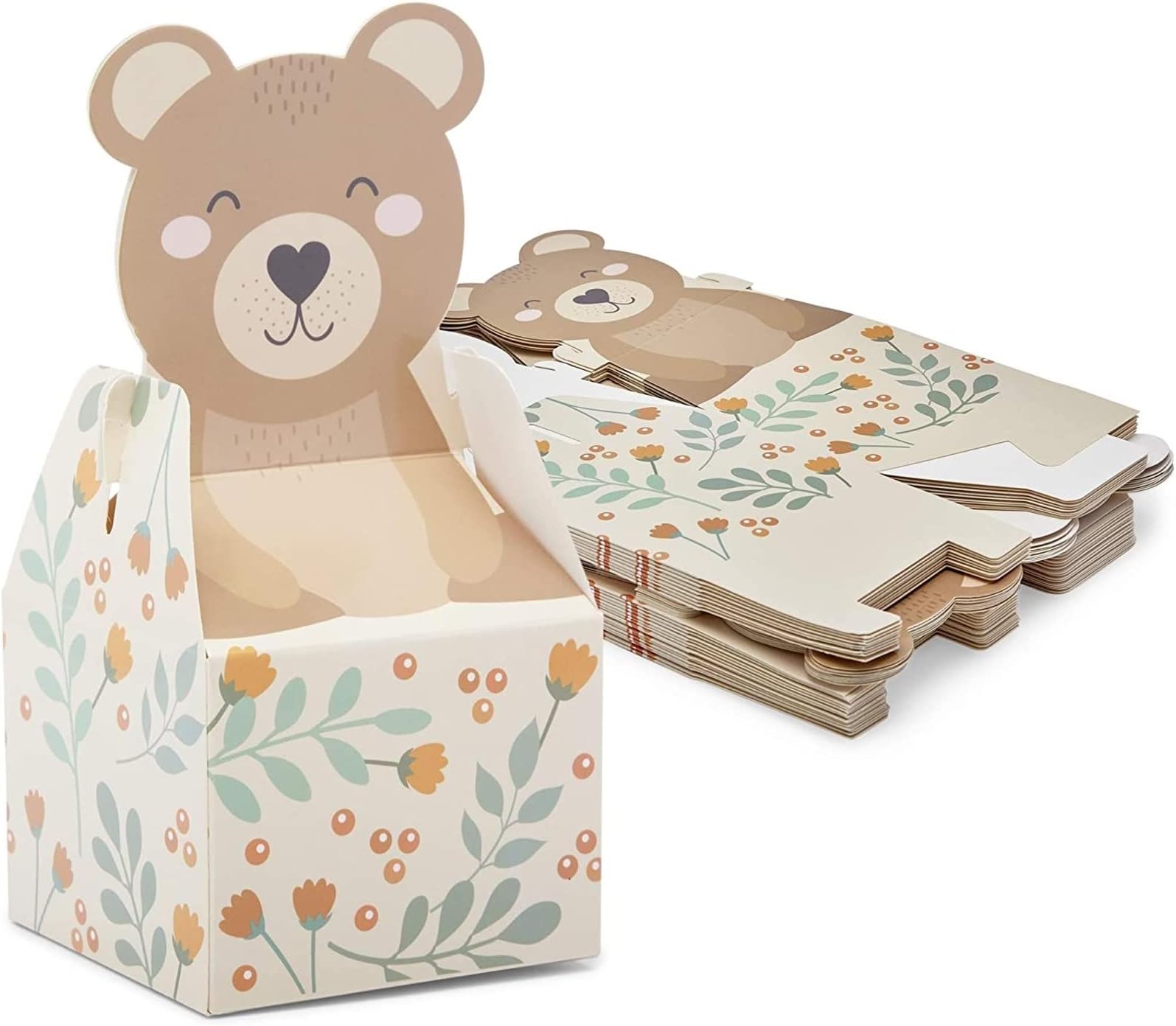 Sparkle and Bash Baby Shower Party Favor Boxes, We Can Bearly Wait (36 Pack)