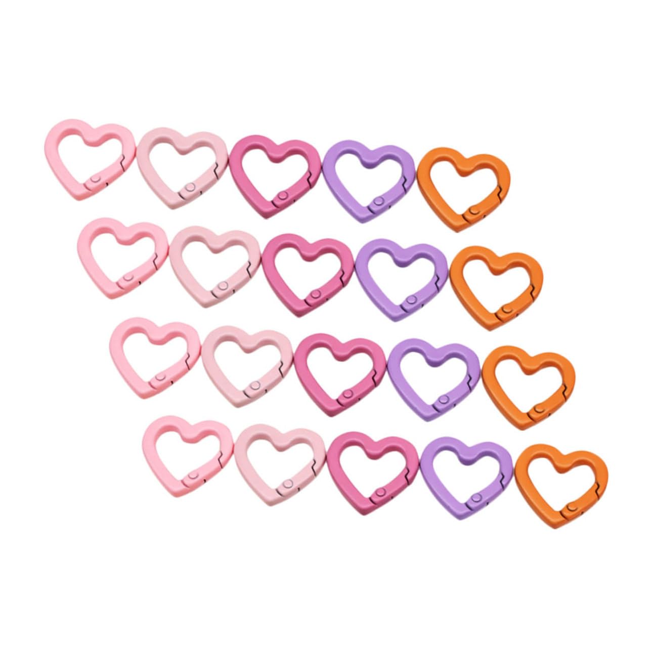 Operitacx 60pezzi Ganci Moschettone Per Portachiavi Clip Molla Colorate Per Fai Da Te Accessori Per Gioielli e Chiusura Facile e Resistente Design Elegante e Pratico