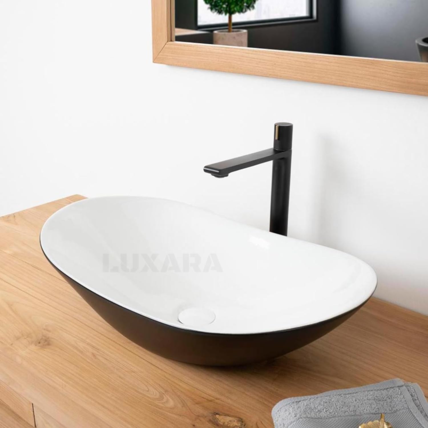 LUXARA Ceramic Wash Basin - Modern Bathroom Sink -5