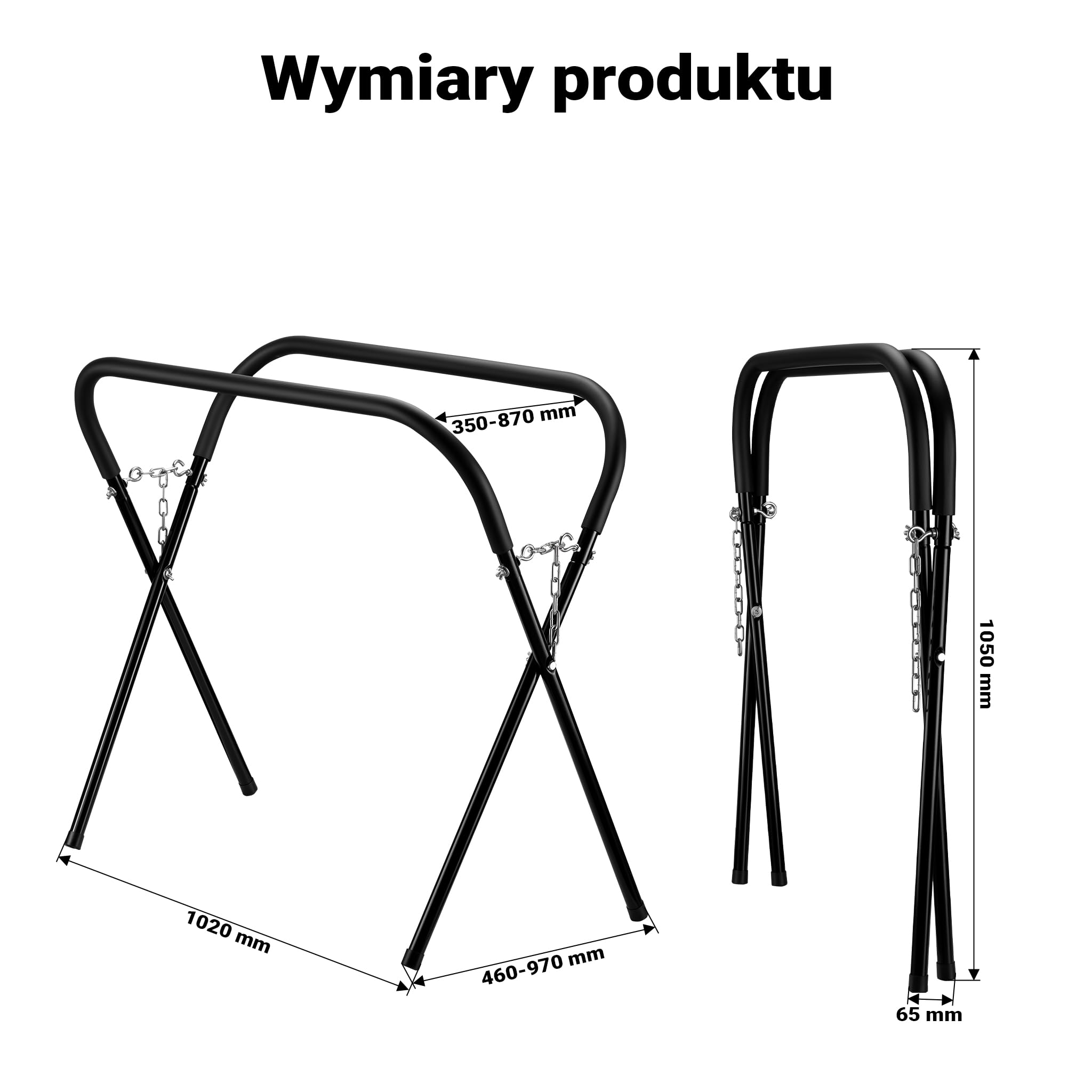 Wiltec Stojak lakierniczy w kształcie X, składany, ze stali malowany proszkowo, maks. 50 kg, podpora do obróbki części samochodowych