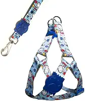 MY PET BRASIL Coleira Peitoral Ajustável Premium Para Cachorros Com Guia Storm My Pet Brasil Azul Grande