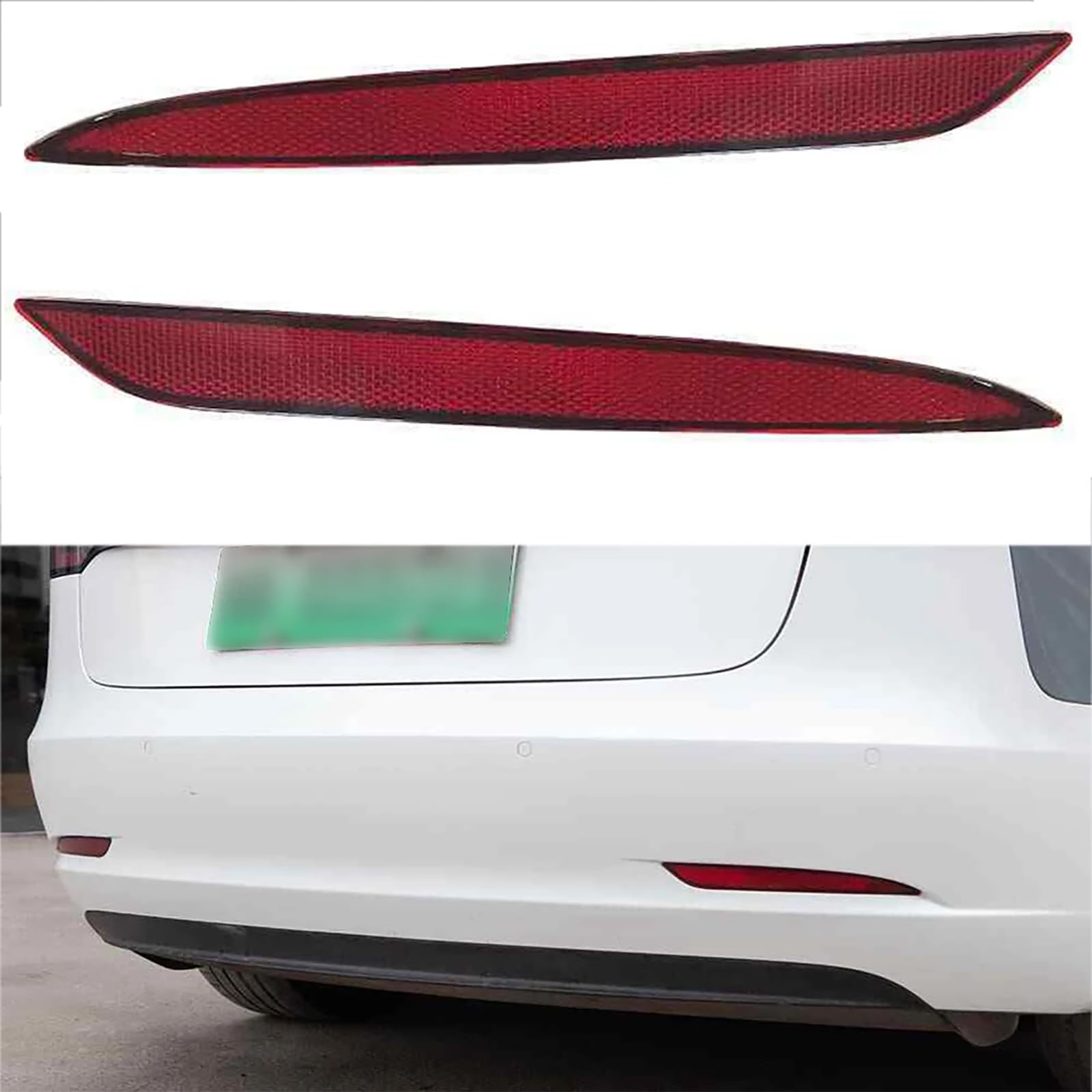 2 lentes reflectoras para parachoques trasero de coche 1495817-00-C 1495818-00-C