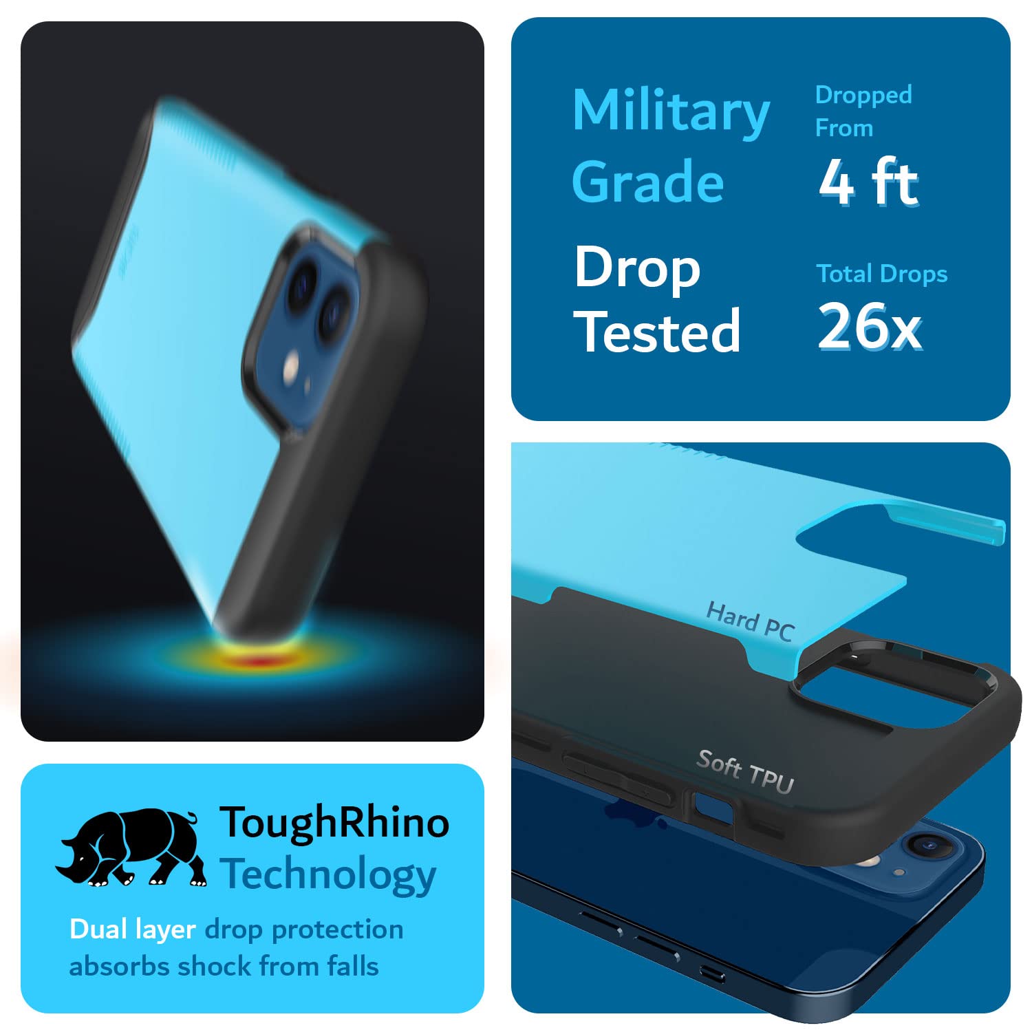 TUDIA DualShield compatibile con Cover Google Pixel 6