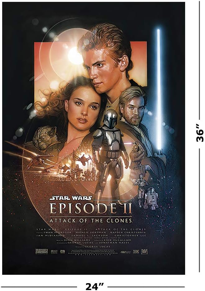 POSTER STOP ONLINE Star Wars Episode I, II & III - Movie Poster / Print Set (3 Individual Full Size Movie Posters) (Size 24" x 36" each) : Home & Kitchen