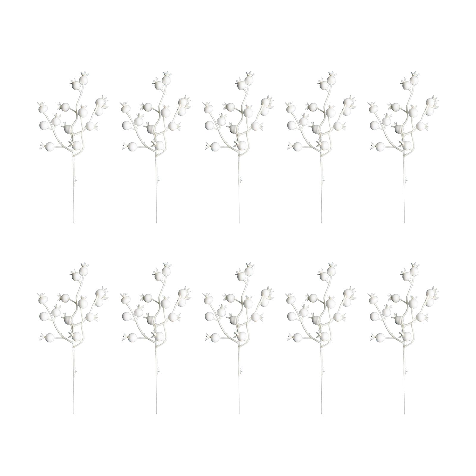 Sxrq White 10Pcs/Set Simulation Berries Branch Decor Berries Stems Holiday Accessories For Flower Arrangements & Home