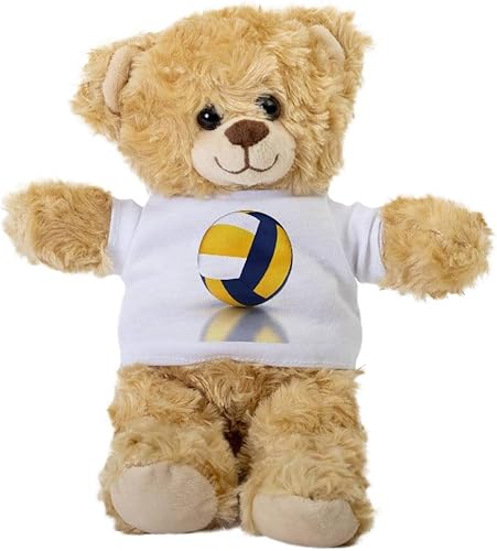 SpreadPassion Oso de peluche de voleibol, animal de peluche de regalo, oso de peluche con camiseta, regalo de bienvenida para bebé, regalo para