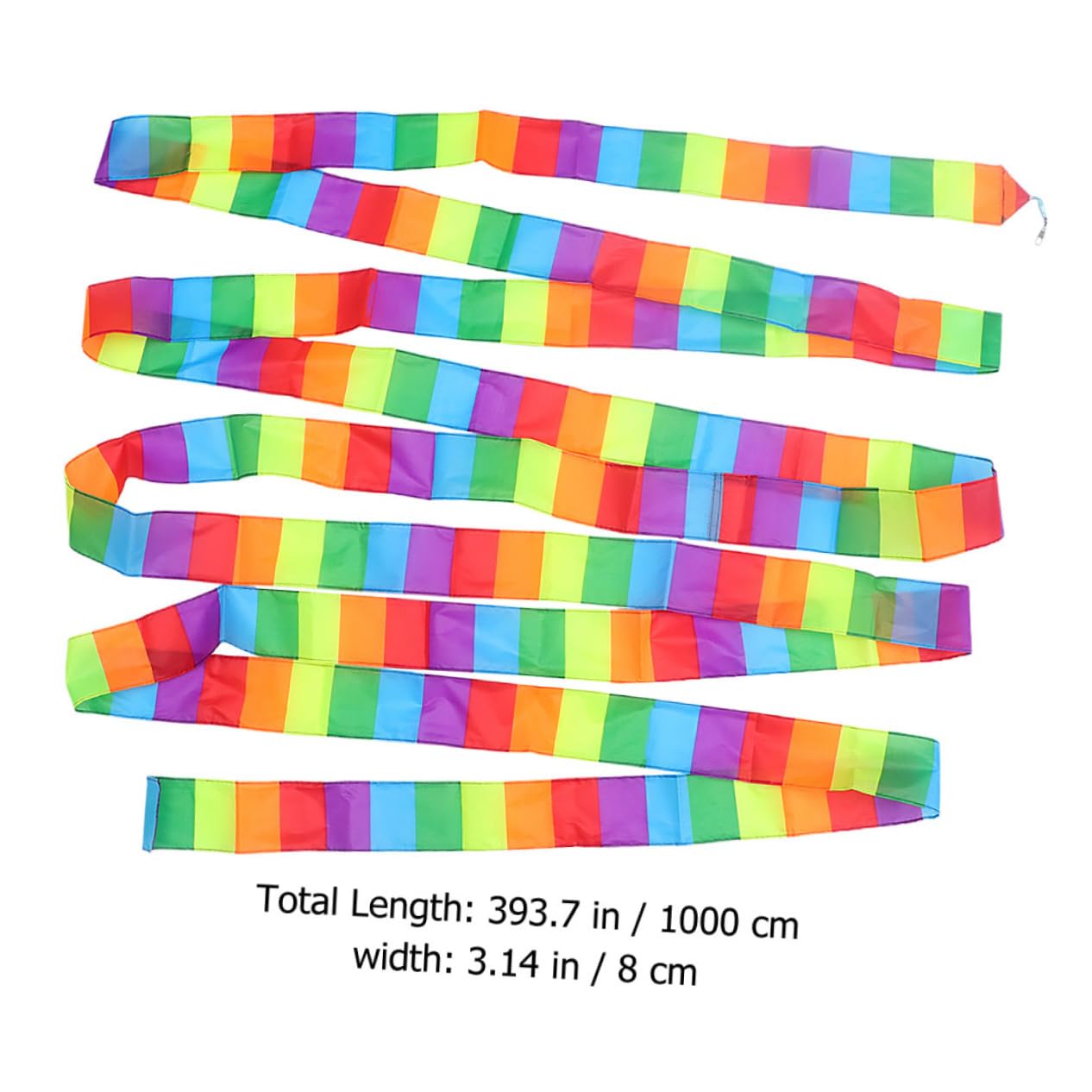 ORFOFE 2Pcs Colorful Kite Tails Rainbow Kite Tail Accessories with Connector Hook for Outdoor Flying Fun