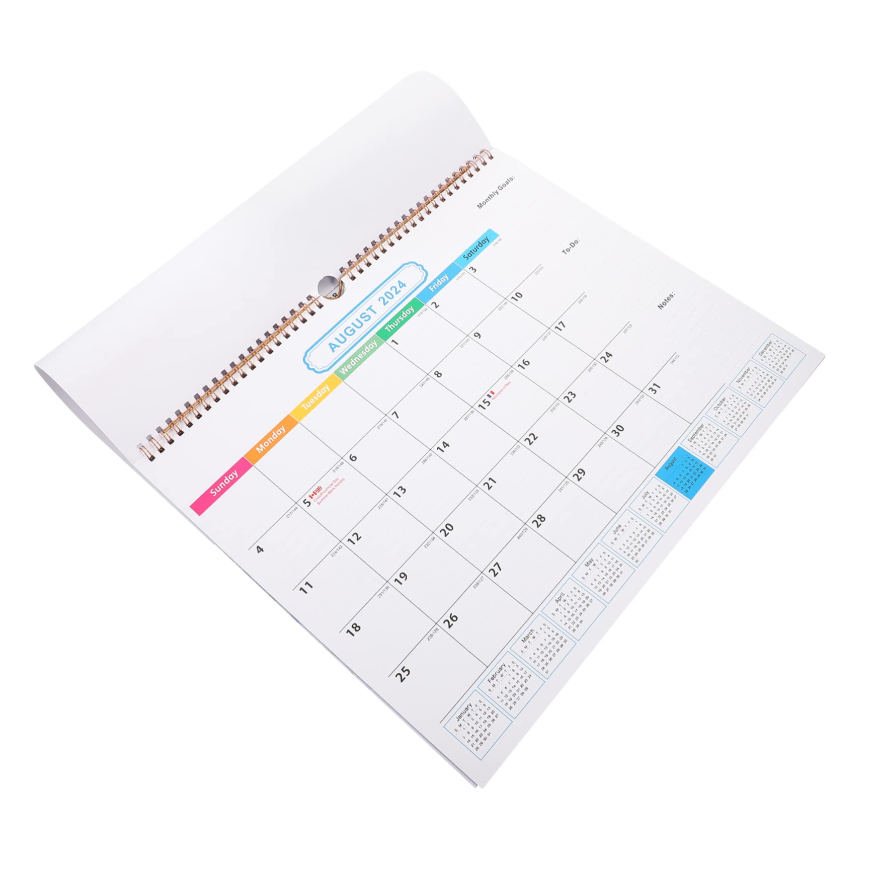 Tofficu 4stücke Wandkalender Monate Monatskalender Mit Spiralbindung Hängend Für Zuhause Büro Und Schule Robuste Materialien Zur Organisation Ihres Zeitplans Für Wichtige Erinnerungen