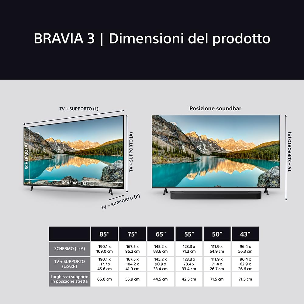 Sony BRAVIA 3 43 cali Direct LED Google TV Dolby Vision Atmos IMAX Enhanced 2025