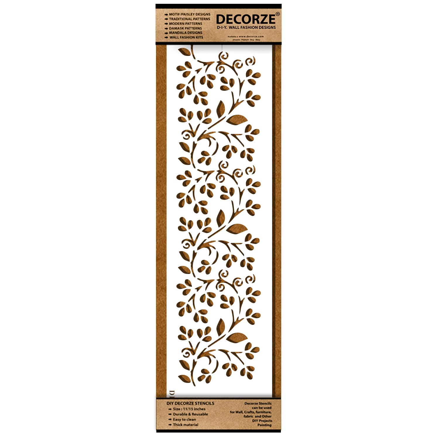 DECORZE Painting Stencils | Wall Stencils for Home| Living Room| Bedroom Painting | Stencil Border Painting | Pattern Stencil | D Border Stencils (DB-30) (B0BW99BJ4H) Amazon Price History, Amazon Price Tracker