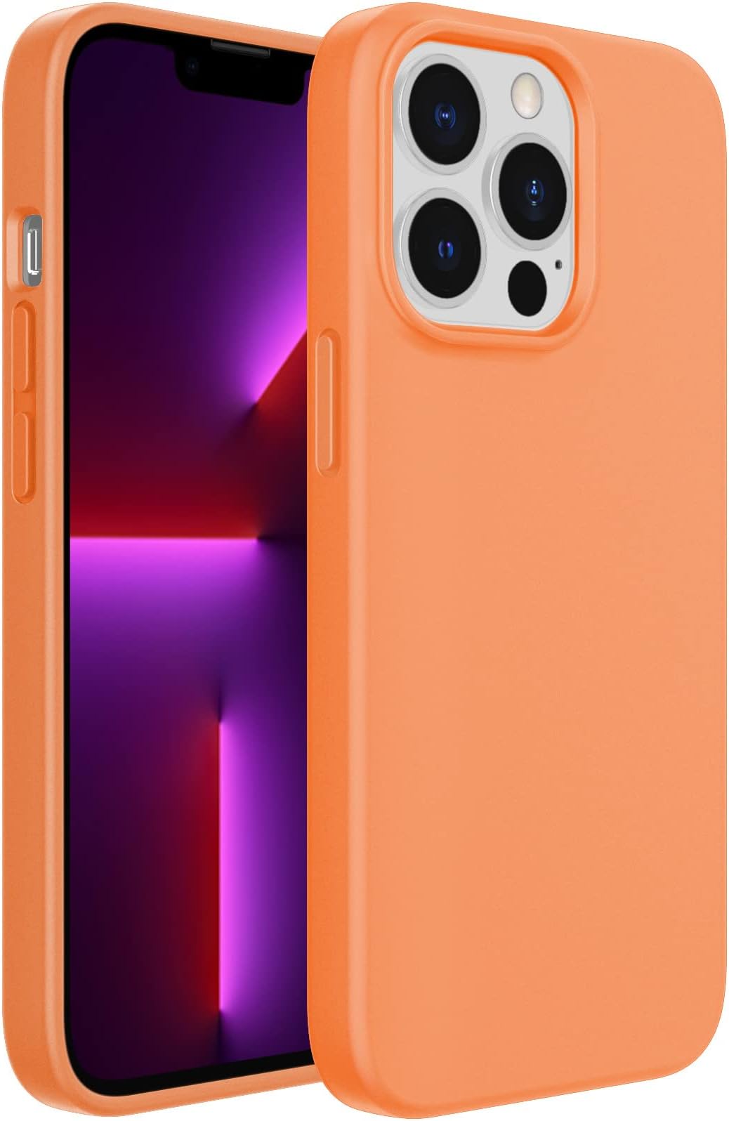 JETech Silicone Case for iPhone 13 Pro 6.1-Inch, Silky-Soft Touch Full-Body Protective Phone Case, Shockproof Cover with Microfiber Lining (Marigold)