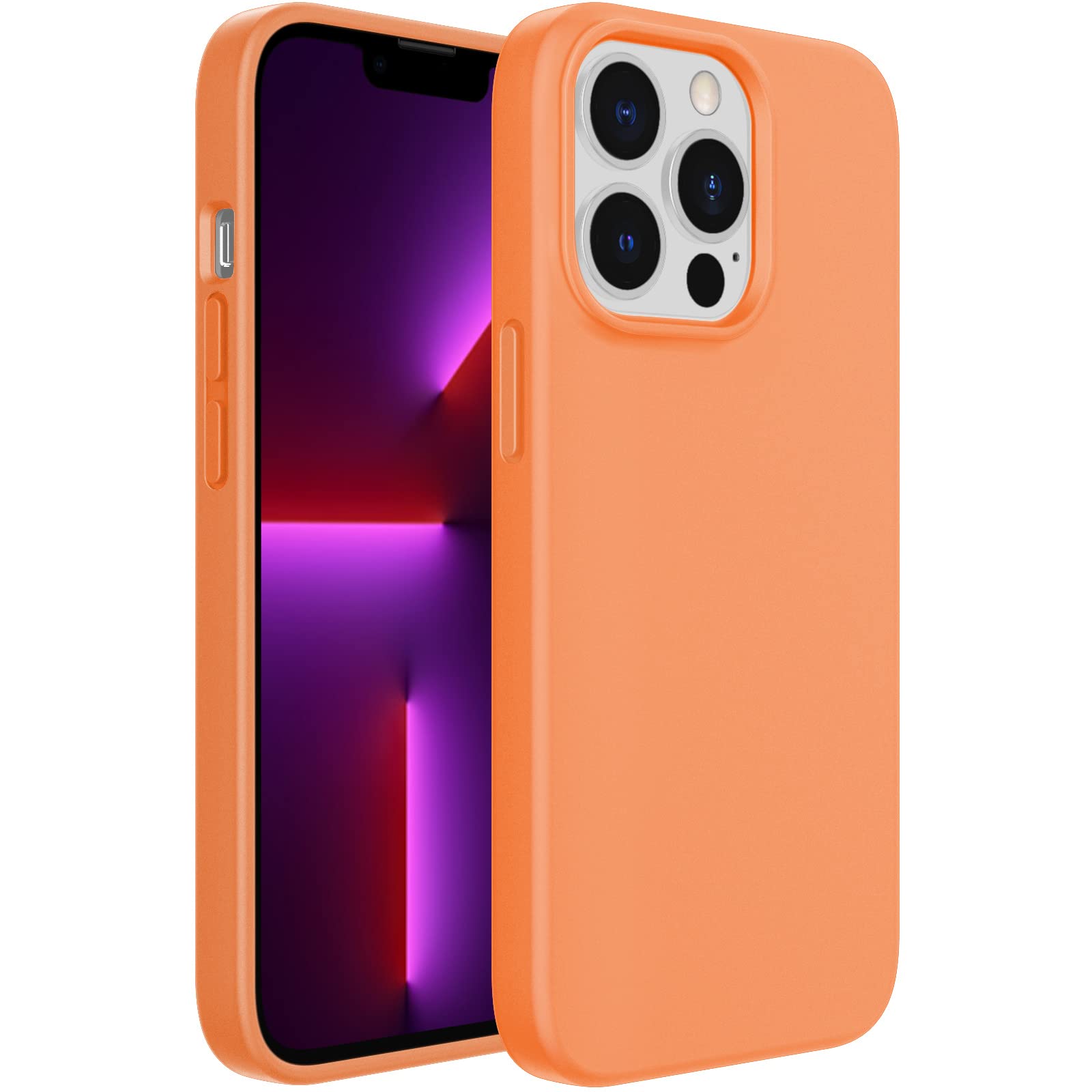 JETech Silicone Case for iPhone 13 Pro 6.1-Inch, Silky-Soft Touch Full-Body Protective Phone Case, Shockproof Cover with Microfiber Lining (Marigold)