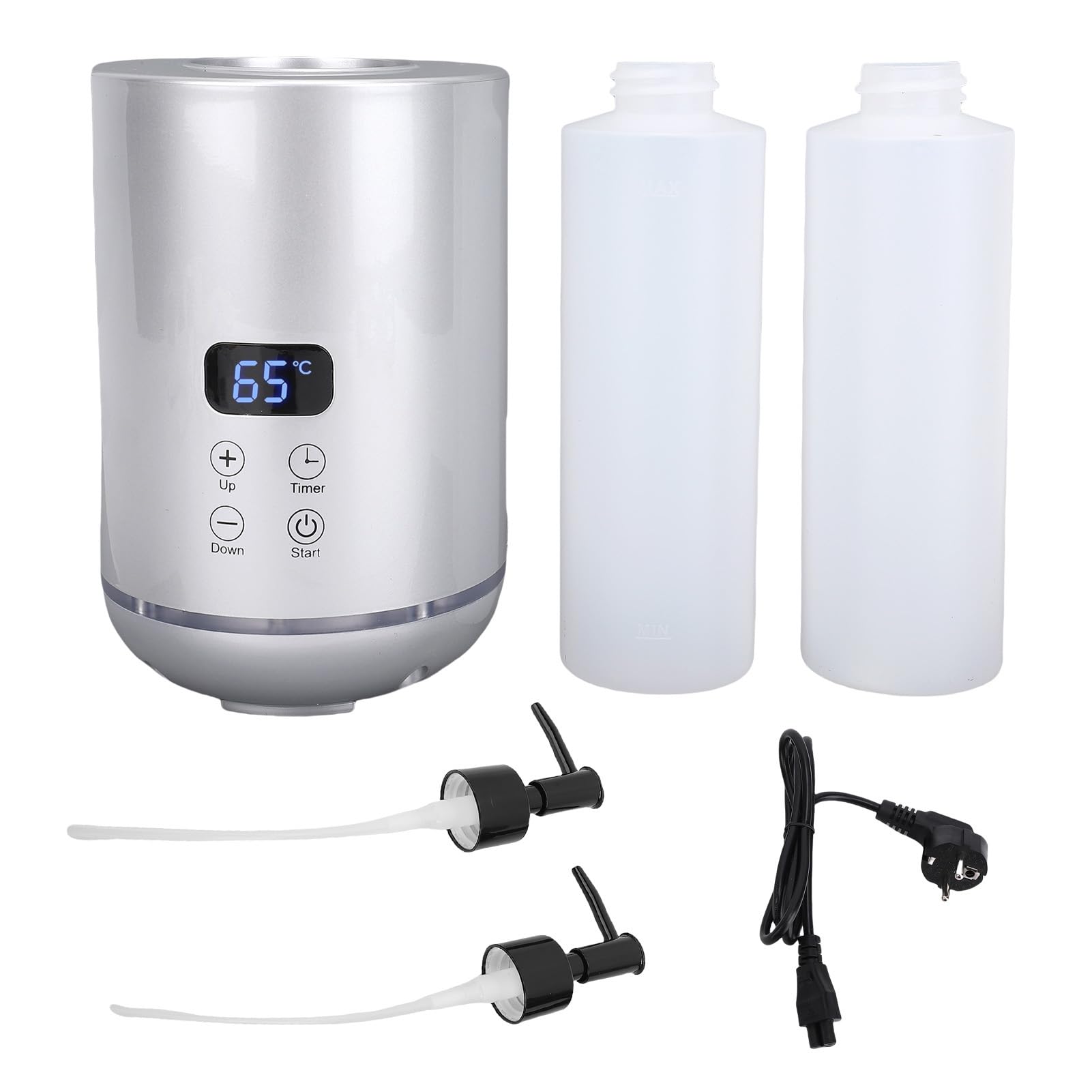 Generic Scaldaolio per Massaggi, Temperatura Regolabile con Luci D'atmosfera per Un'esperienza Spa Rilassante, 250 Ml, Perfetto per Lozioni e Creme per il Corpo (Spina europea)