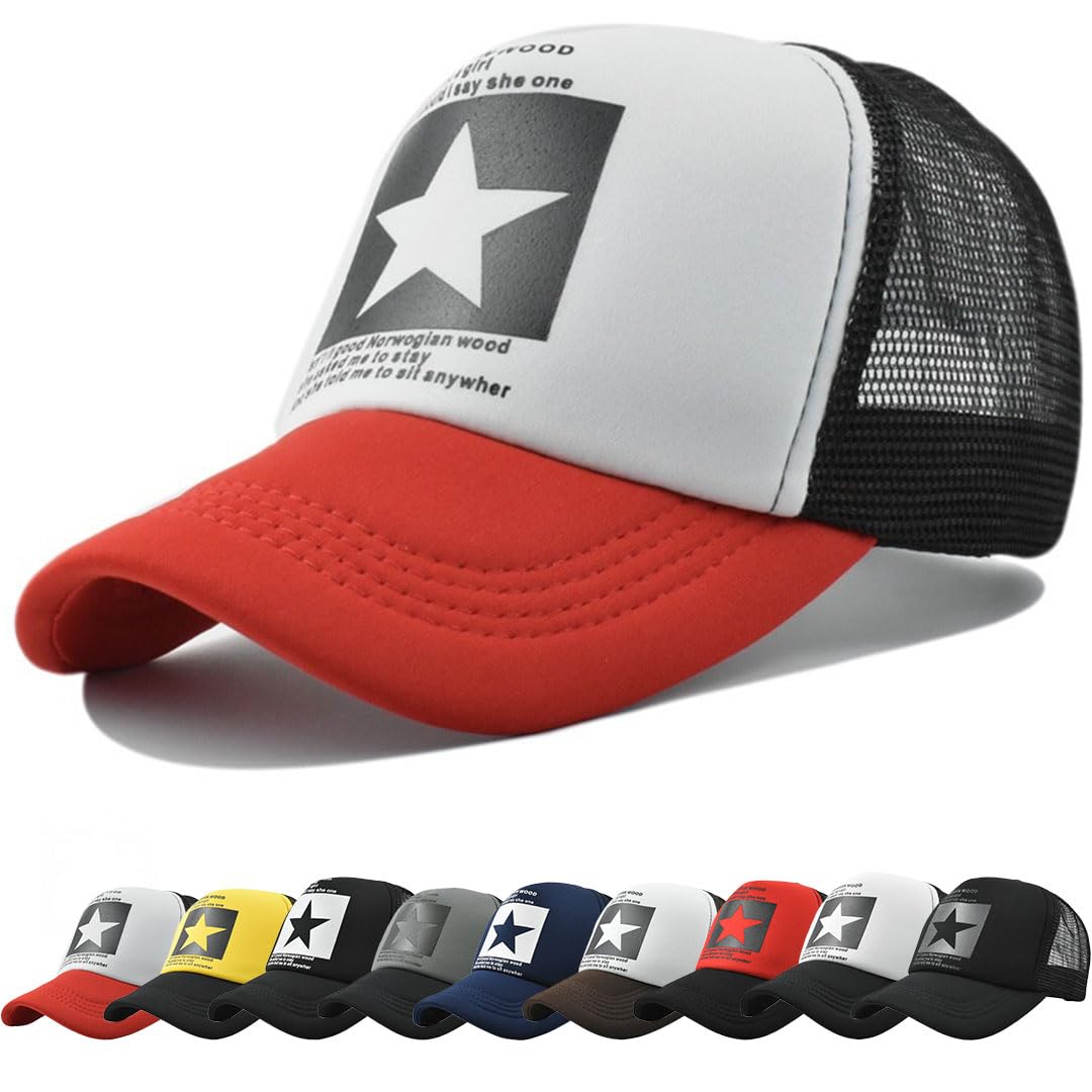 Gorras de Hombre Beisbol Pentagrama de Malla Respirable Gorra el Sol Moda Bordado Gorra Running Cierre de Hebilla Malla Ajustable Sombrero Verano Gorra Beisbol — view 10