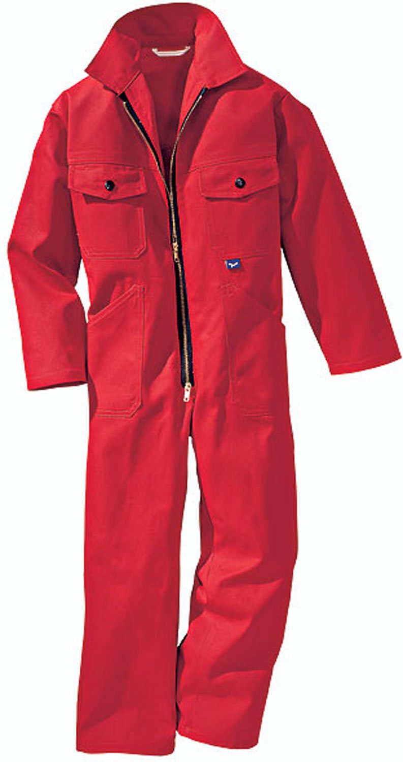 Planam Kids - Mono de rally para niños, color azul y rojo