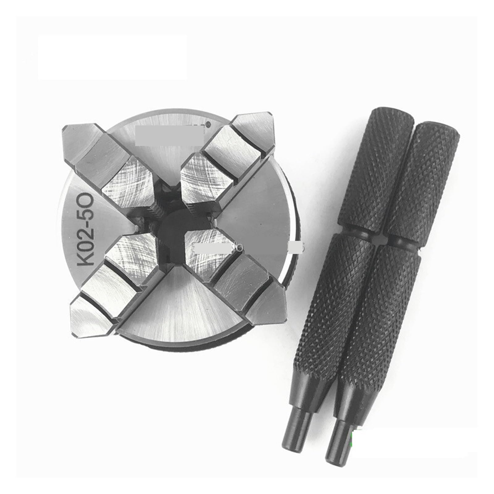 Portabrocas de Torno de Montaje de Rosca M14 autocentrante Reversible de 4 mandíbulas Mini de 50mm con Varillas de Bloqueo K02-50