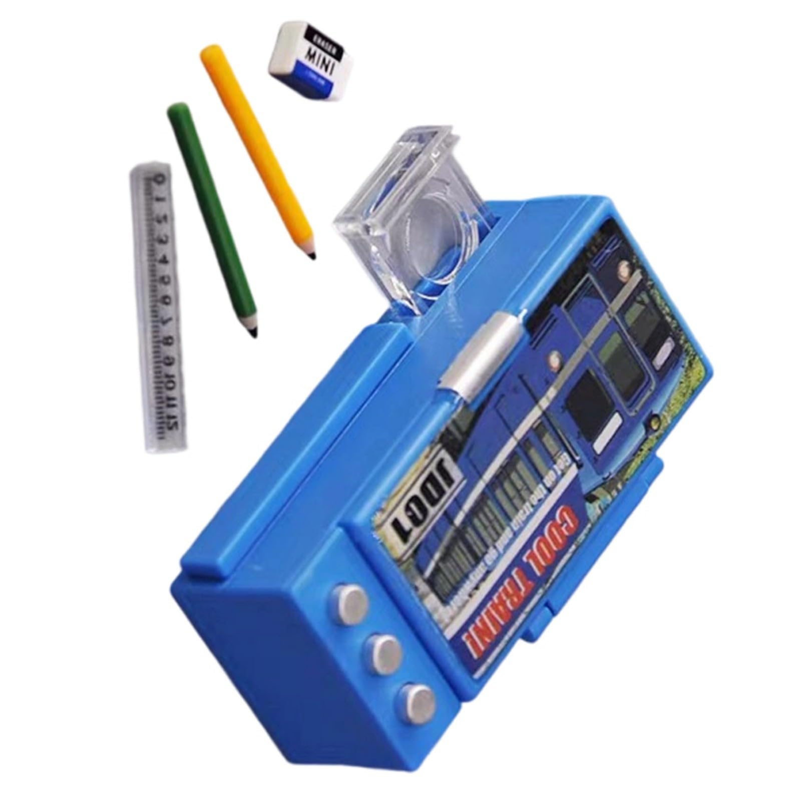 Aqvjd Practical Pencil Box Functional Miniature Pencil Holder Container Perfect for Kid and Adult Ergonomic Opening Mechanism Novelty Holder Container