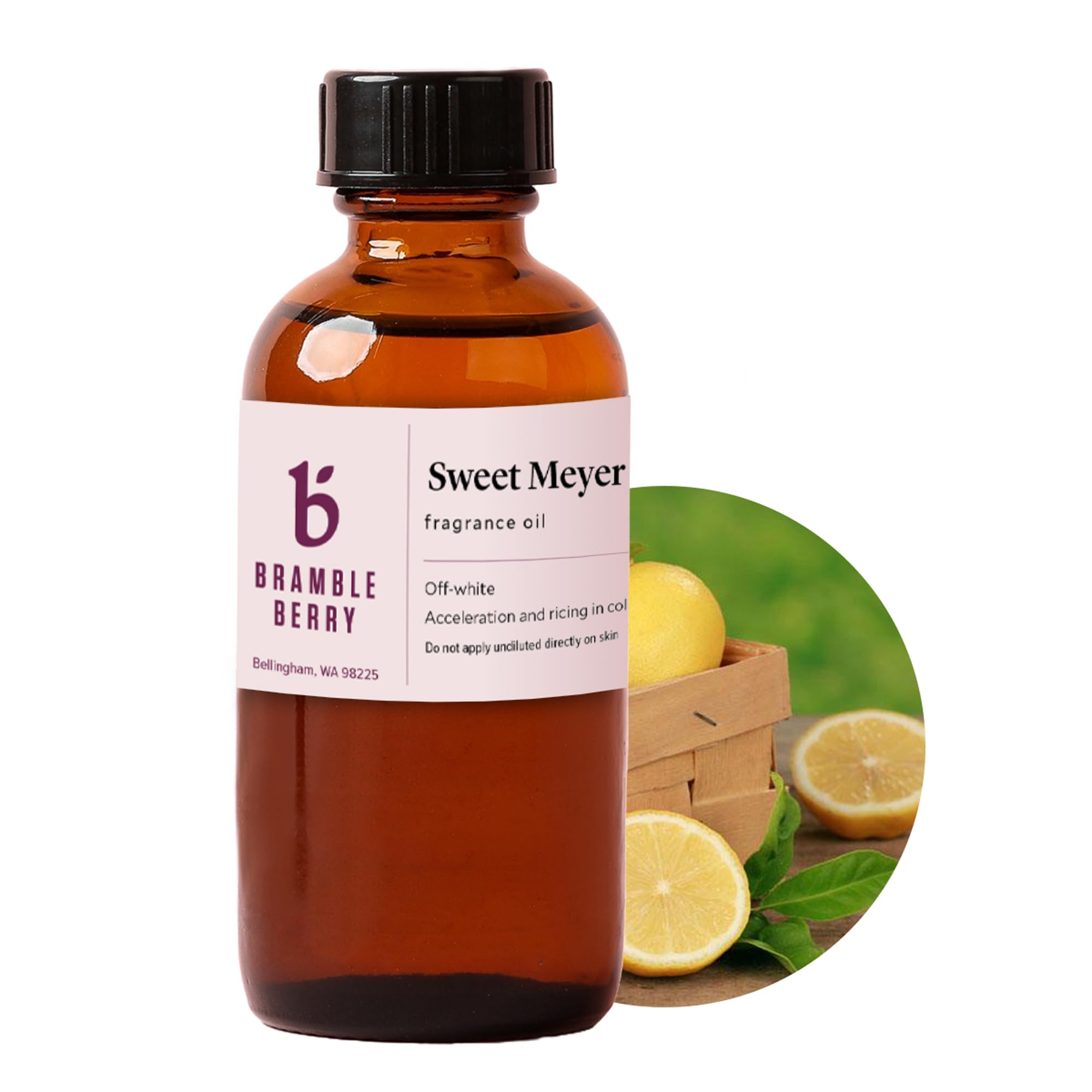 Bramble Berry Sweet Meyer Lemon Citrus &amp; Sugar Scent for Soap Making, Candles, Lotion, Bath Bombs &amp; Perfume | Skin Safe, Vegan, Paraben &amp; Phthalate Free, DIY Craft Essential