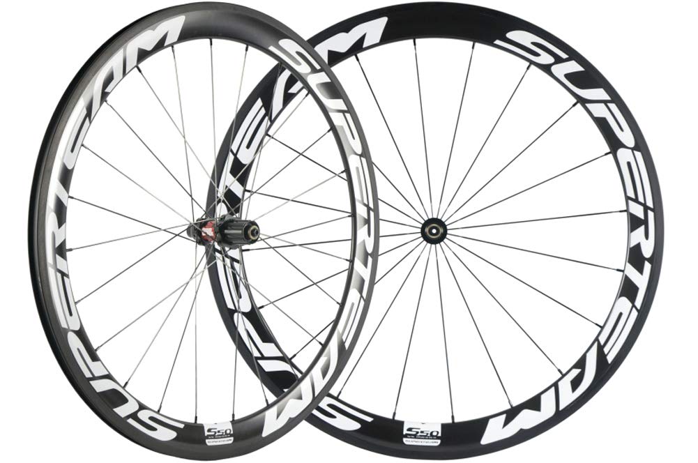 SUPERTEAMカーボンホイール700c 50mm ロゴ無し Amazon | スーパーチームロードホイールセット50-23 700C
