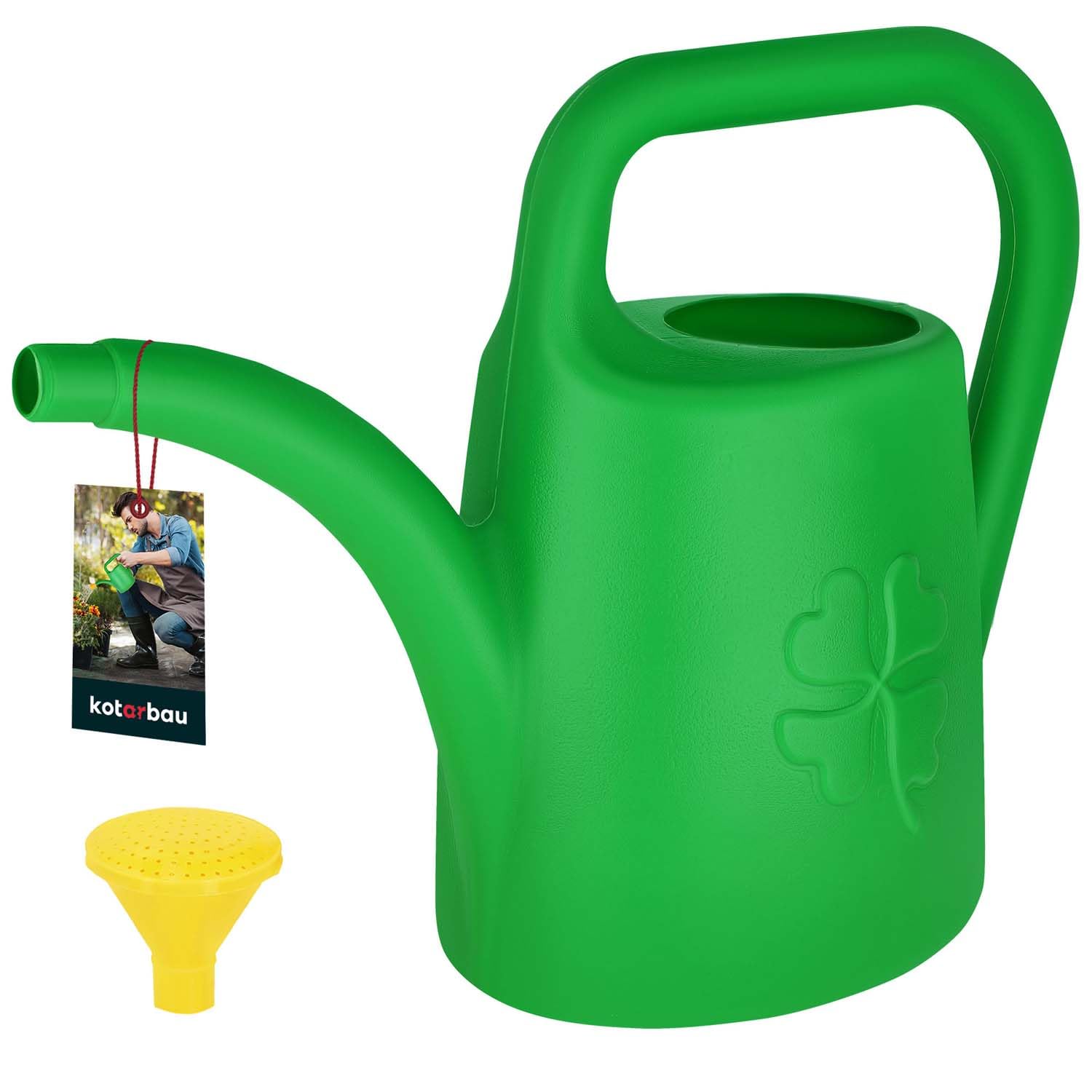 KOTARBAU® Watering Can - Plastic - 4.5 L (0.99 Gallon) - Green - Indoor Watering Can - with Removable Rose - for Garden Houseplants - Lightweight - Ergonomic Design — image 1