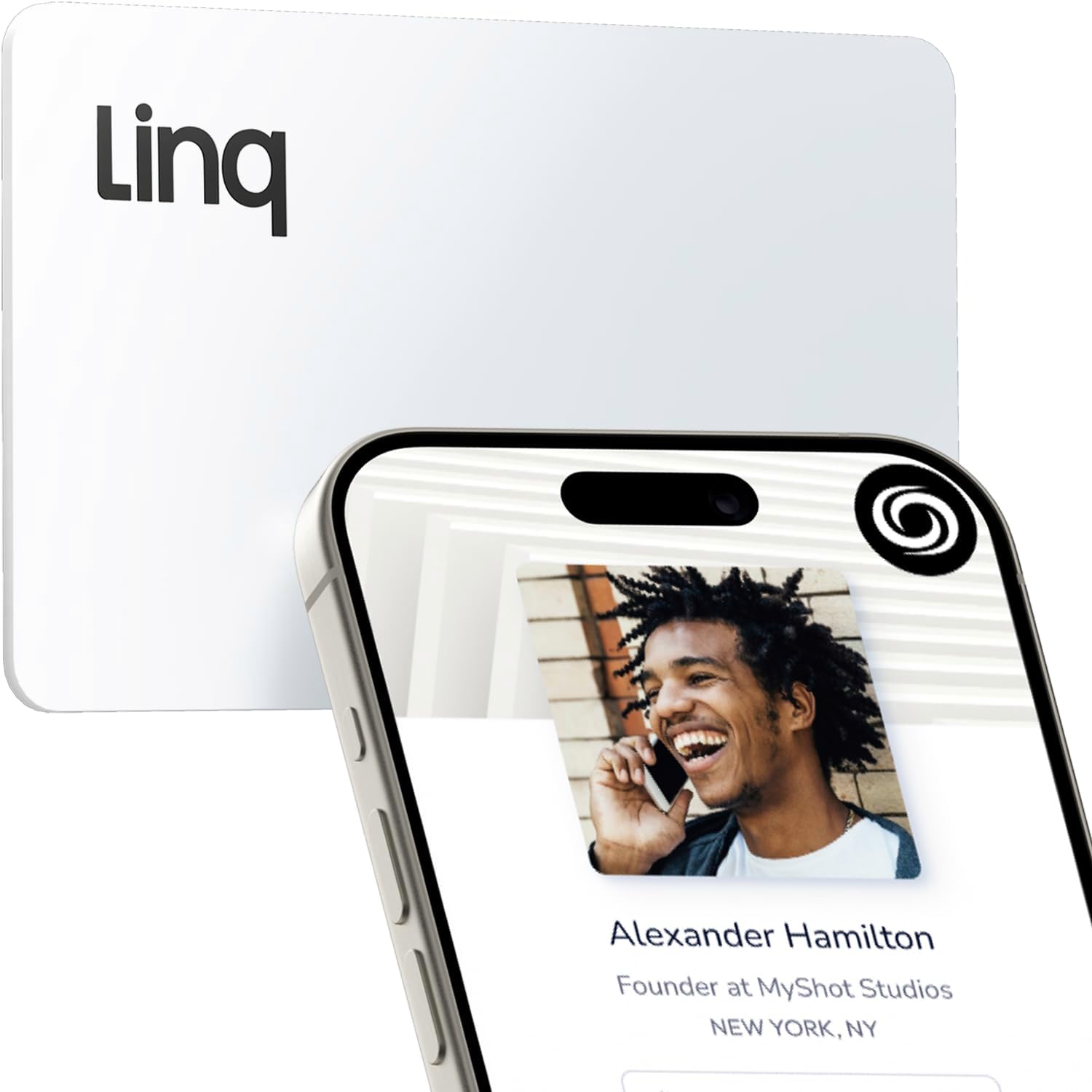 Linq Digital Business Smart NFC Contact and Networking Card (Classic, White)