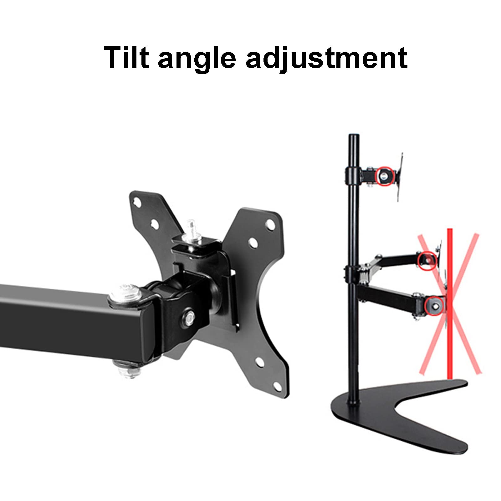 Soporte para TV Triple, Soporte De Escritorio para 3 Monitores con Capacidad para hasta 27 Pulgadas, Tres Brazos Ajustables De Alta Resistencia con Movimiento Completo.