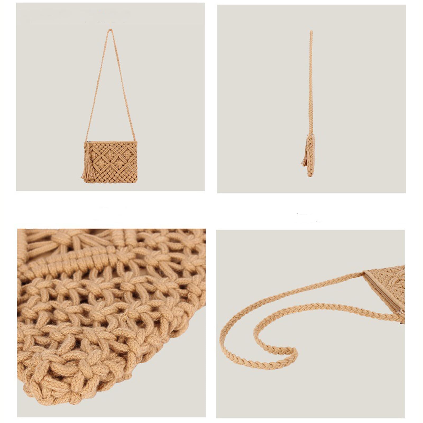 Borsa Intrecciata Donna, Borsa Paglia Donna Elegante, Borse in Paglia, Crochet Bag, Borsa Paglia Donna, borsetta donna estiva, Piccola Borsa in Paglia per Vacanze