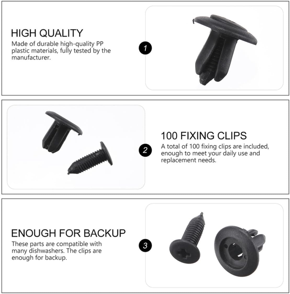 Kick Plate Trim Retainer Clip 200pcs Dishwasher