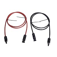 Vista 7 de waltyotur Cable de extensión de energía solar, cable de extensión solar de 25 pies, 12 AWG, cable de extensión de panel solar, cable de extensión