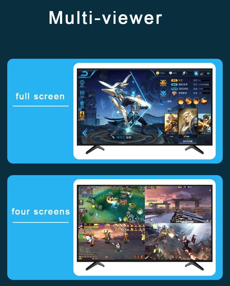 Image of MICROWARE Hdmi 4x1 multiter-viewer 4k Screen Quad Real-time Multi-Display Merge 4 in 1 Out hdmi Switch Adapter with ir