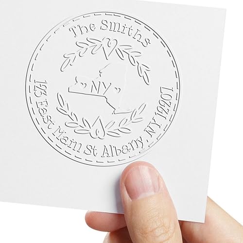 Miniatura 196 de Round State Love - Sello de dirección de devolución para Texas, uso con almohadilla de sello, mango de madera, sello de dirección de Texas