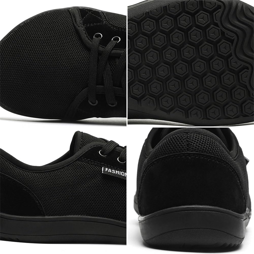 Zapatillas Barefoot Hombre Verano Transpirables Zapatillas Minimalistas Barefoot Hombre Casual Zapatillas de Trail Running Pies Anchos Ligeras Calzado Zapatos para Montaña Fitness 37-48 EU